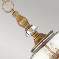 Lampa wisząca Wexley - 3 źródła światła - Klasyczny mosiądz