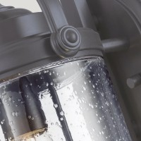 Mała latarnia naścienna Willoughby - 1 źródło światła - Olejowany brąz