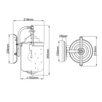 Mała latarnia naścienna Willoughby - 1 źródło światła - Olejowany brąz