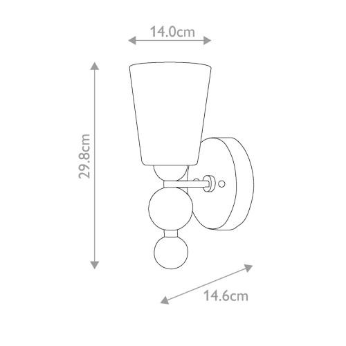 Kinkiet Zelda - 1 źródło światła - Polerowany nikiel