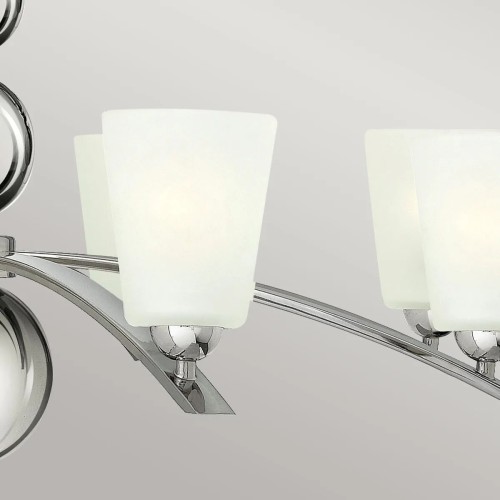 Żyrandol Zelda - 8 źródeł światła - Polerowany nikiel