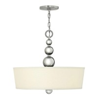 Lampa wisząca Zelda - 3 źródła światła - Polerowany nikiel