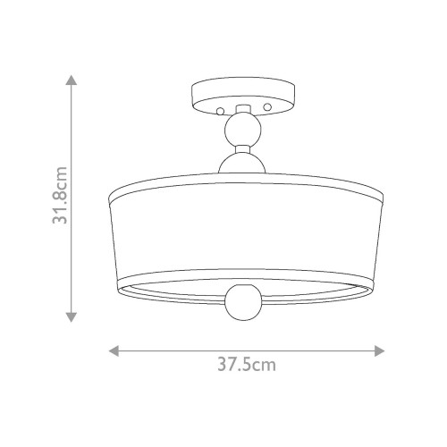 Półplafon Zelda - 3 źródła światła - Polerowany nikiel