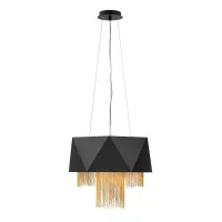 Lampa wisząca Zuma - 6 źródeł światła - Satynowy czarny, złoty