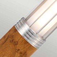 Słupek ogrodowy Hornsea - 1 źródło światła - Drewno, stal nierdzewna