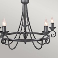 Żyrandol Harlech - 5 źródeł światła - Czarny