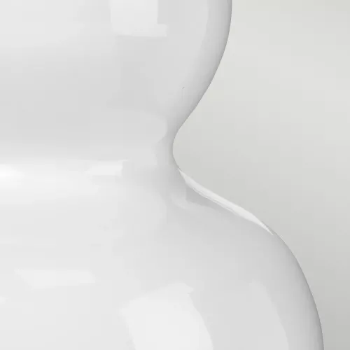 Lampa stołowa Isla - 1 źródło światła - Biały, polerowany nikiel - Żółty abażur
