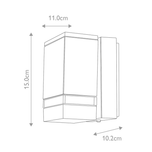 Latarnia naścienna LED Jannik 1 - Grafitowy