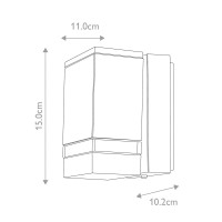 Latarnia naścienna LED Jannik 1 - Grafitowy