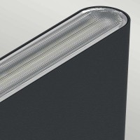 Średnia latarnia naścienna LED Jens - Czarny