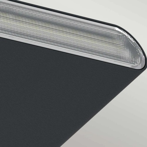 Średnia latarnia naścienna LED Jens - Czarny