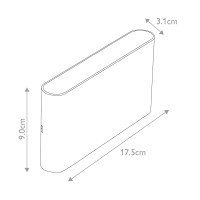 Średnia latarnia naścienna LED Jens - Czarny
