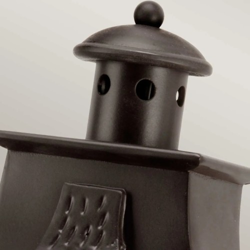 Latarnia naścienna Kendal - 2 źródła światła - Postarzany brąz