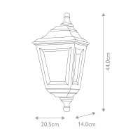 Plafon ogrodowy Kerry - 1 źródło światła - Czarny