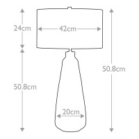 Lampa stołowa Kew - 1 źródło światła - Zielony