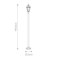 Latarnia uliczna Kinsale - 1 źródło światła - Czarny