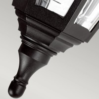 Latarnia naścienna Kinsale - 1 źródło światła - Czarny