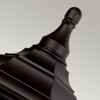 Latarnia naścienna Kinsale - 1 źródło światła - Czarny