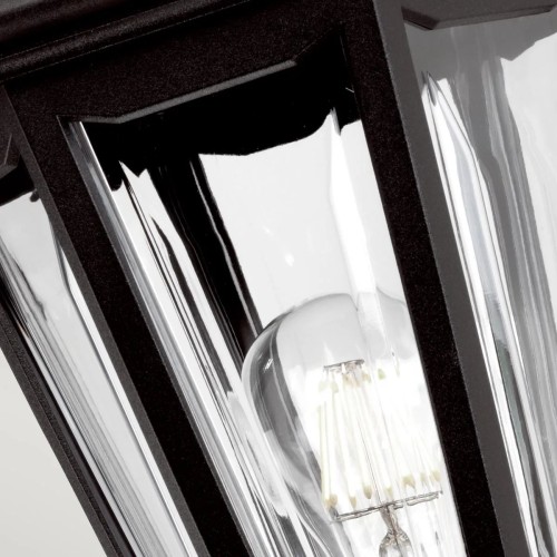 Latarnia naścienna Kinsale - 1 źródło światła - Czarny