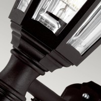 Latarnia naścienna Kinsale - 1 źródło światła - Czarny