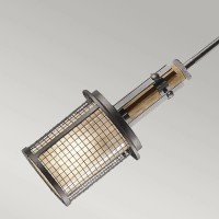 Mała lampa wisząca Ahrendale - 1 źródło światła - Antyczne żelazo
