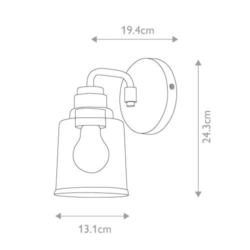 Kinkiet Aivian - 1 źródło światła - Postarzany mosiądz