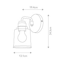Kinkiet Aivian - 1 źródło światła - Postarzany mosiądz