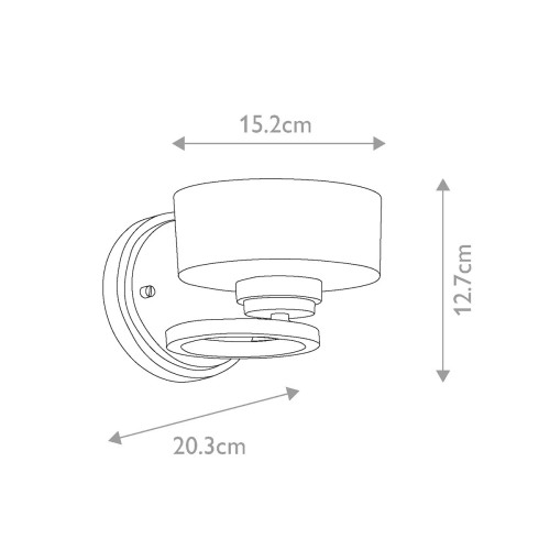 Kinkiet Aleeka - 1 źródło światła - Pewter