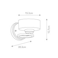 Kinkiet Aleeka - 1 źródło światła - Pewter