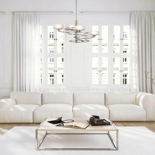 Żyrandol Aleeka - 5 źródeł światła - Pewter - Wersja B