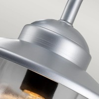 Latarnia naścienna Klampenborg - 1 źródło światła - Srebrny