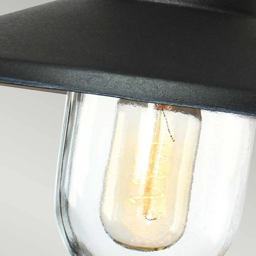 Latarnia naścienna Klampenborg - 1 źródło światła - Czarny