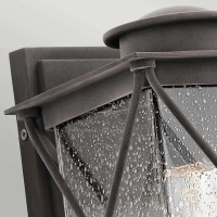 Mała latarnia naścienna Argyle - 1 źródło światła - Postarzany cynk