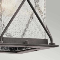 Mała latarnia naścienna Argyle - 1 źródło światła - Postarzany cynk