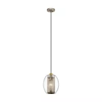 Mała lampa wisząca Asher II - 1 źródło światła - Antyczny pewter