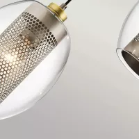 Mała lampa wisząca Asher II - 1 źródło światła - Antyczny pewter