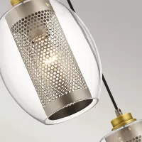 Mała lampa wisząca Asher II - 1 źródło światła - Antyczny pewter