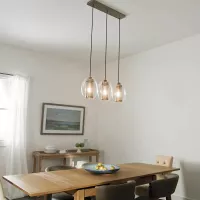 Mała lampa wisząca Asher II - 1 źródło światła - Antyczny pewter