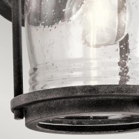 Mała latarnia naścienna Ashland Bay - 1 źródło światła - Postarzany cynk