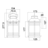 Mała latarnia naścienna Ashland Bay - 1 źródło światła - Oksydowany brąz