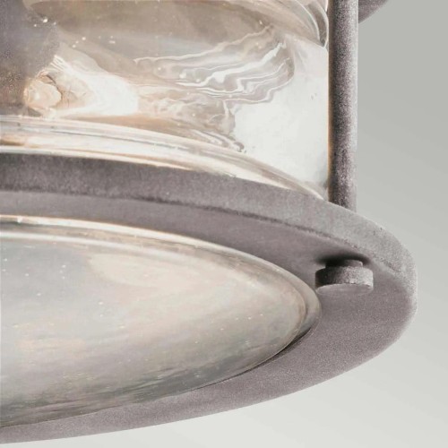 Plafon ogrodowy Ashland Bay - 2 źródła światła - Postarzany cynk