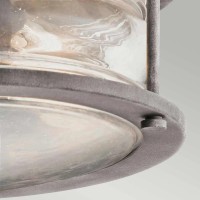 Plafon ogrodowy Ashland Bay - 2 źródła światła - Postarzany cynk