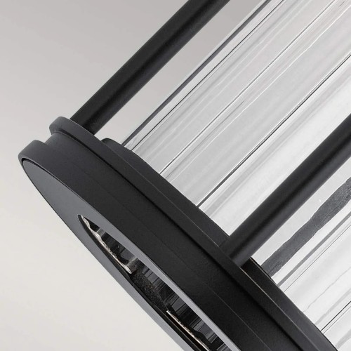 Mała latarnia naścienna Barras - 1 źródło światła - Czarny