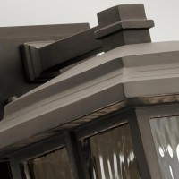 Średnia latarnia naścienna Beacon Square - 1 źródło światła - Postarzany brąz