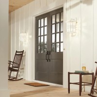 Mała latarnia naścienna Beacon Square - 1 źródło światła - Biały