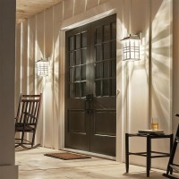 Mała latarnia naścienna Beacon Square - 1 źródło światła - Biały