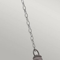 Mała latarnia wisząca Bridge Point - 1 źródło światła - Postarzany cynk