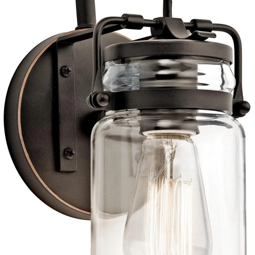 Kinkiet Brinley - 1 źródło światła - Postarzany brąz