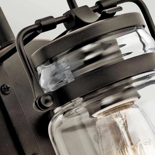 Kinkiet Brinley - 1 źródło światła - Postarzany brąz