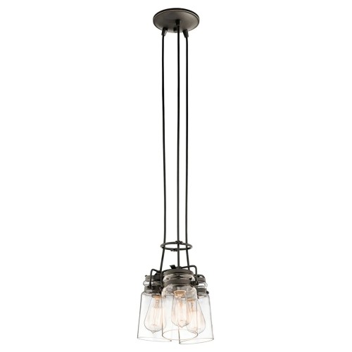 Lampa wisząca Brinley - 3 źródła światła - Postarzany brąz